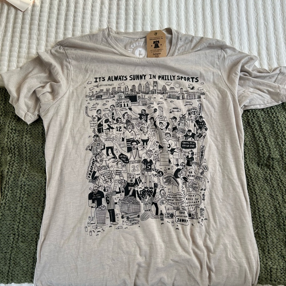 Philadelphia sports tee shirt news with tags